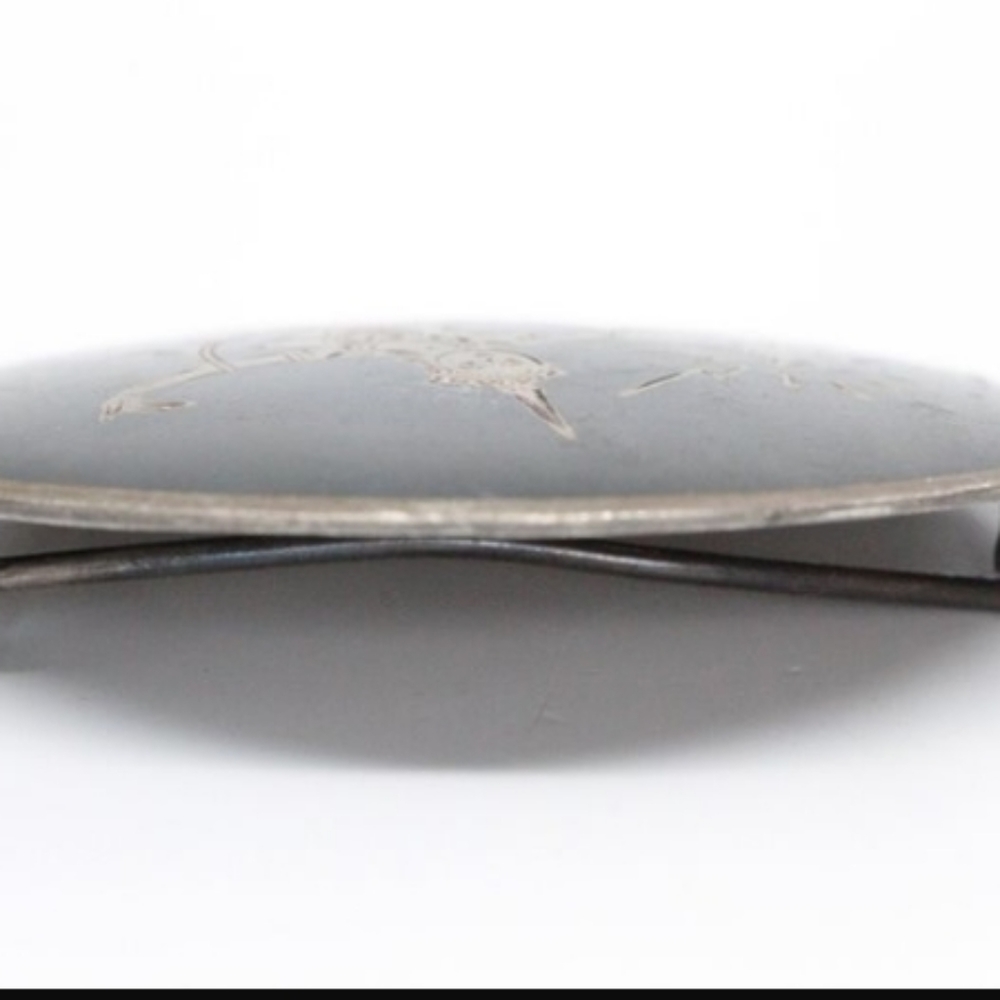 Vintage Sterling Nielloware Siam Brooch - Picture 3 of 5